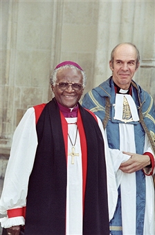 Canon Anthony Harvey with Archbisop Tutu