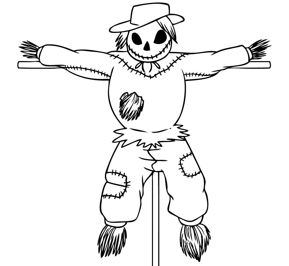 Drawing of a scarecrow