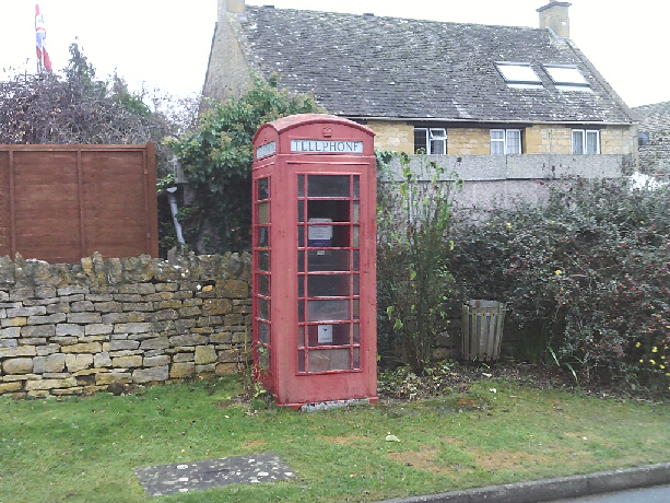 Telephone box in Ley Orchard